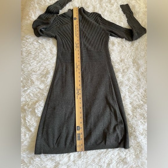 Athleta | Ribbed Knit 1/4 Zip Mock Neck Sweater Dress - Picture 10 of 10